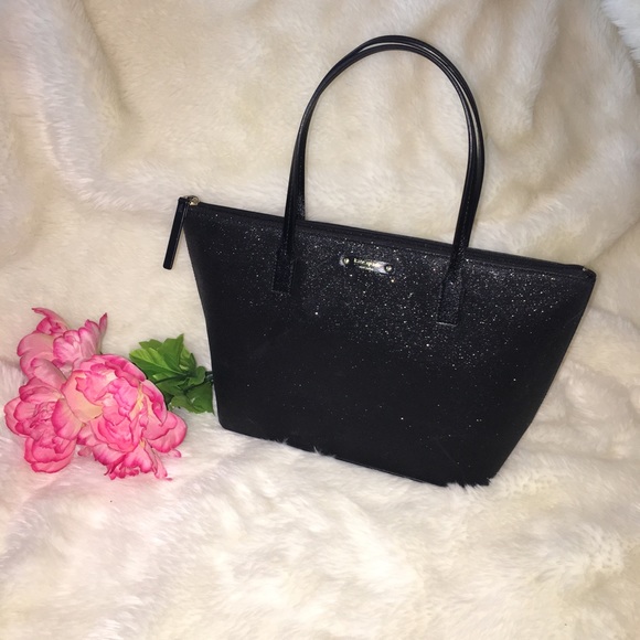 kate spade Handbags - EUC Kate Spade Black Glitter Hani Haven Lane Bag